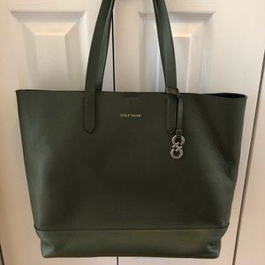 EUC Cole Haan Hunter Green Palermo Leather Tote